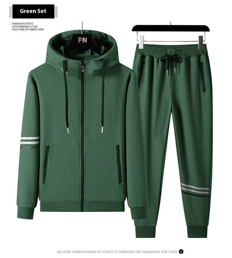 Men's Casual Sports Cotton Hoodie & Trousers Set - Comfortable & Stylish - Buy Center