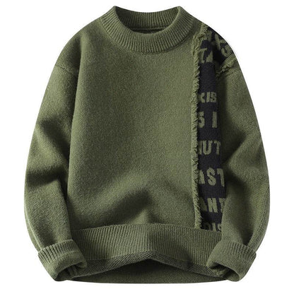 Men's Casual Pullover Sweater - All-Season Style in White, Black, Green - Buy Center