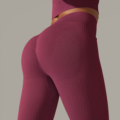 High Waist Yoga Pants - Stylish Striped Fitness Wear for All Activities - Buy Center