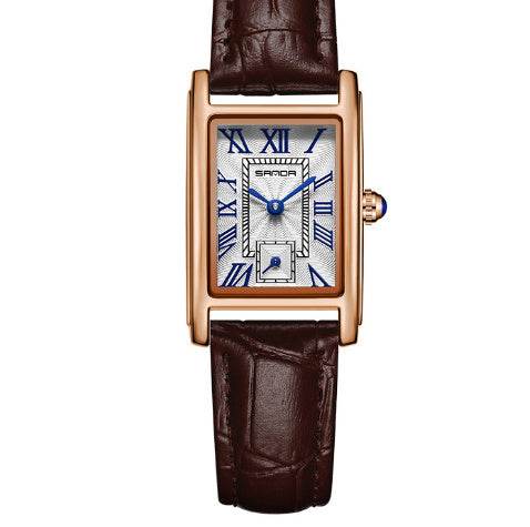 Roman Dial Waterproof Quartz Women's Leather Watch - Stylish Elegance 2025 - Buy Center