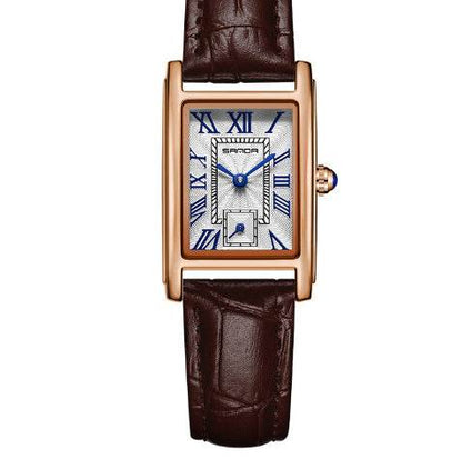 Roman Dial Waterproof Quartz Women's Leather Watch - Stylish Elegance 2025 - Buy Center