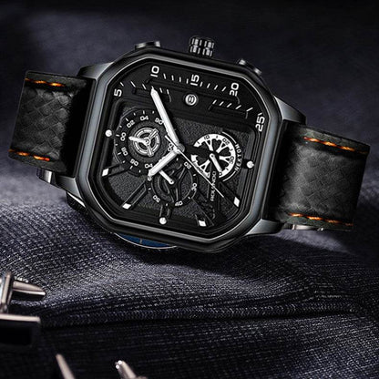 Buycenter Men's Quartz Watch - Fashionable Waterproof Design in Gray Black - Buy Center