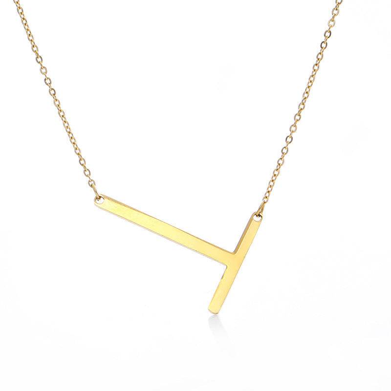 Fabulous Rose Gold Initial Letter Pendant Necklace - Premium K-Gold Design - Buy Center