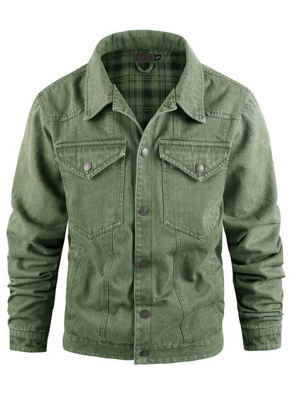 Buycenter Plus Size Casual Jacket - Stylish Cotton Denim Blazer for Men - Buy Center