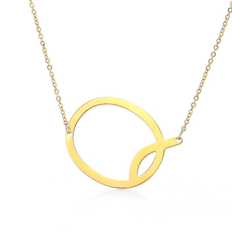 Fabulous Rose Gold Initial Letter Pendant Necklace - Premium K-Gold Design - Buy Center
