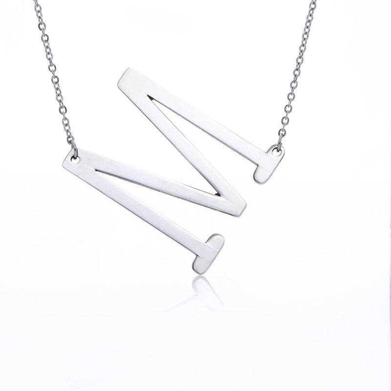 Fabulous Rose Gold Initial Letter Pendant Necklace - Premium K-Gold Design - Buy Center