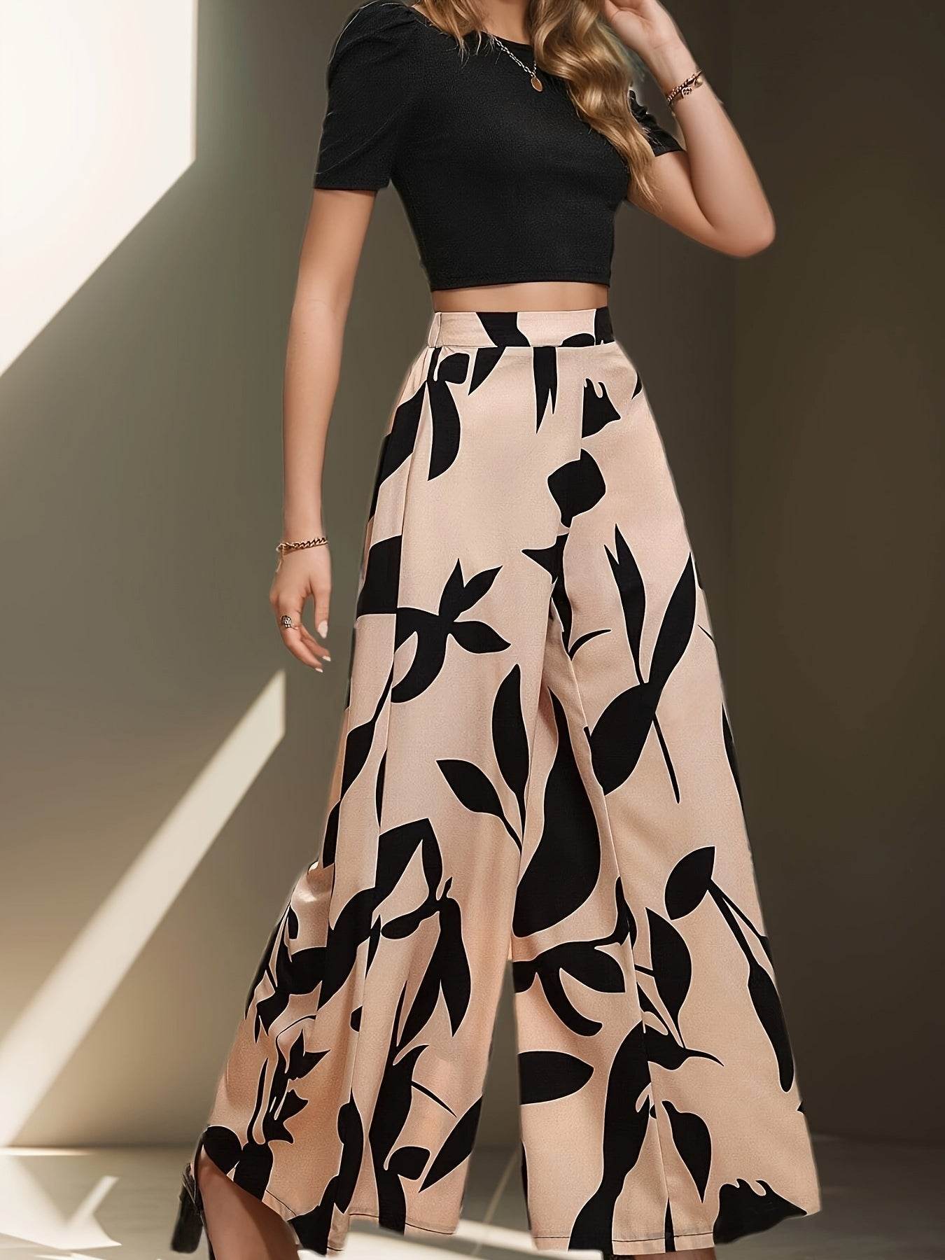 Elegant Leaf Set - 100% Polyester, Geometric Design for Spring/Summer - Buy Center