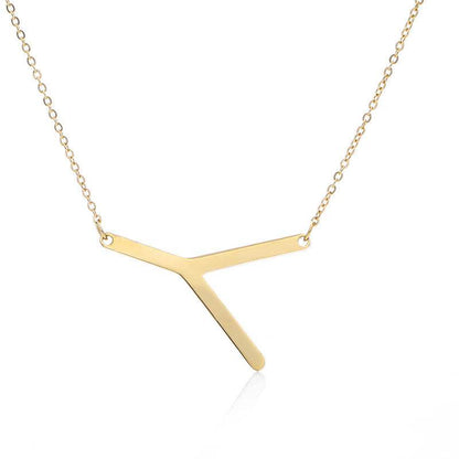 Fabulous Rose Gold Initial Letter Pendant Necklace - Premium K-Gold Design - Buy Center