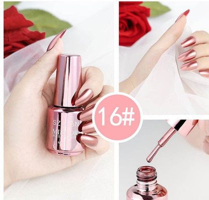 12-Color Mirror Nail Polish - Dazzling Metallic Shine for Fashionistas - Buy Center