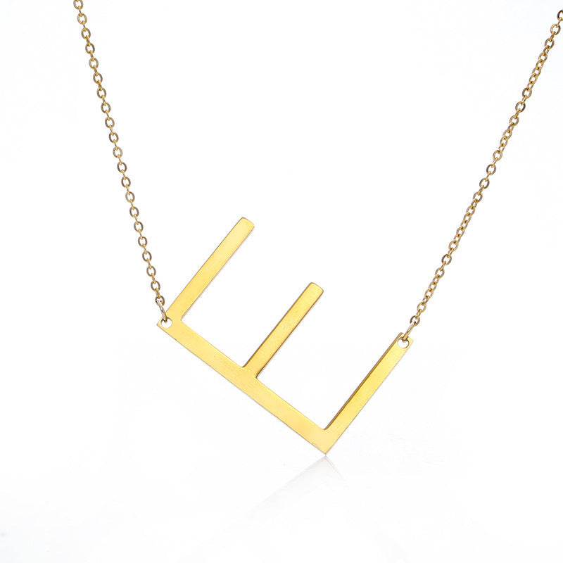 Fabulous Rose Gold Initial Letter Pendant Necklace - Premium K-Gold Design - Buy Center