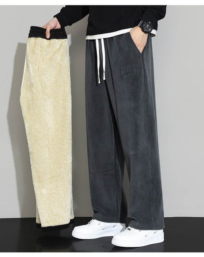 Winter Men's Cashmere Harem Pants - Stylish Wide-Leg Trousers 2025 - Buy Center
