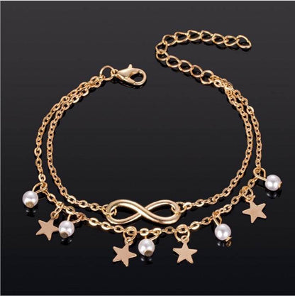 Bohemian Tassel Pearl Anklet - Elegant Adjustable Fashion Accessory - Buy Center