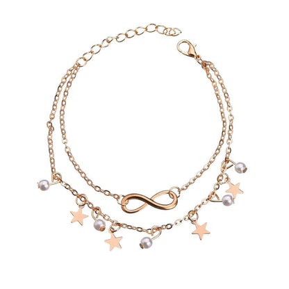 Bohemian Tassel Pearl Anklet - Elegant Adjustable Fashion Accessory - Buy Center