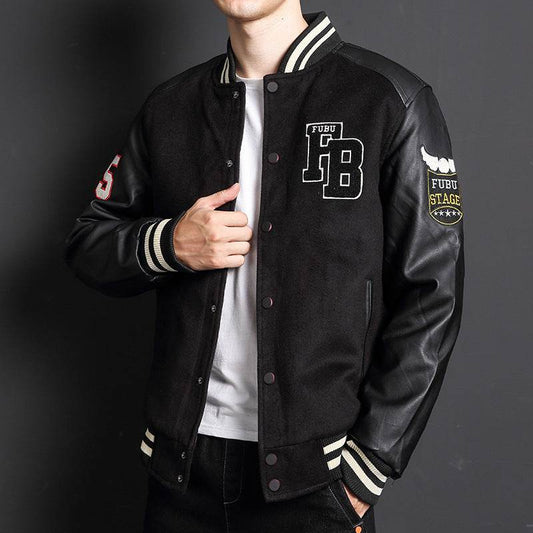 Buycenter Men's Fleece Jacket - Plus Size Baseball Collar, Warm & Stylish - Buy Center