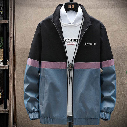 Men's Casual Stand-Up Collar Jacket - Genuine Leather Baseball Style - Buy Center
