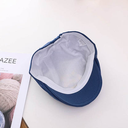 Stylish Kids Baby Sunshade Hat - Embroidered Cotton Beret for UV Protection - Buy Center