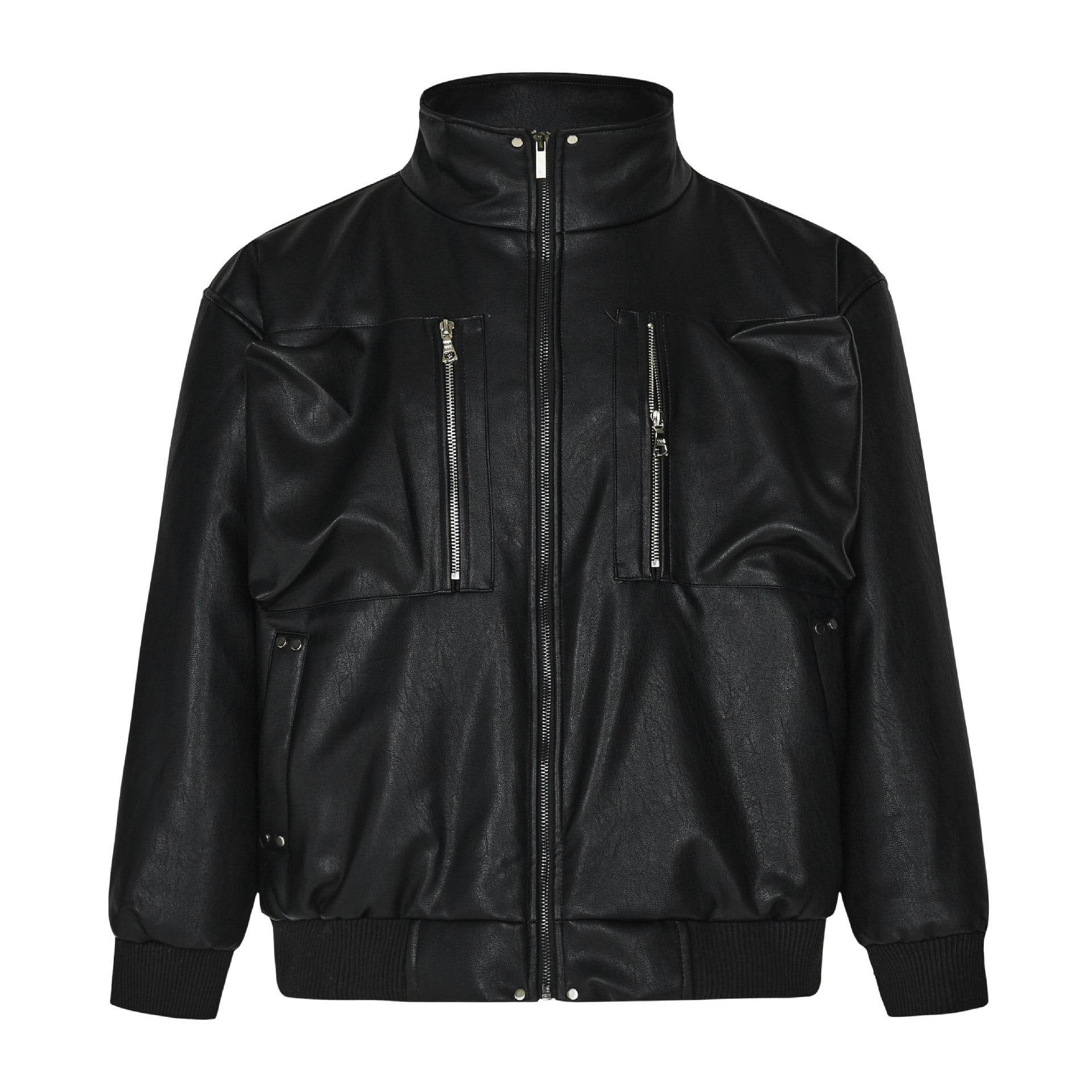 Women's Vintage Leather Coat - Stylish Loose Fit PU Jacket for 2025 - Buy Center
