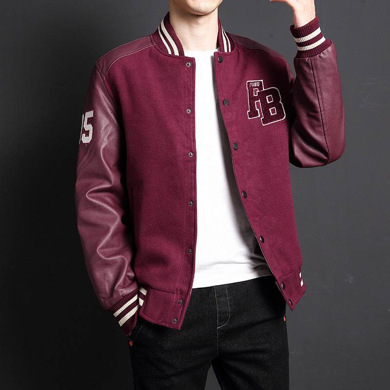 Buycenter Men's Fleece Jacket - Plus Size Baseball Collar, Warm & Stylish - Buy Center