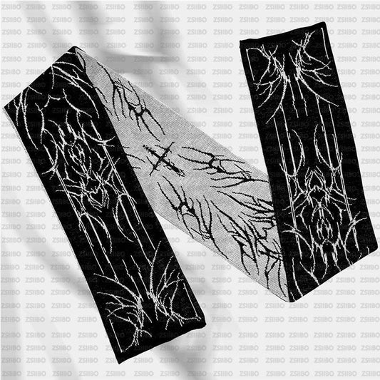 Dark Street Style Warm Scarf - Unique Jacquard Winter Accessory for All - Buy Center