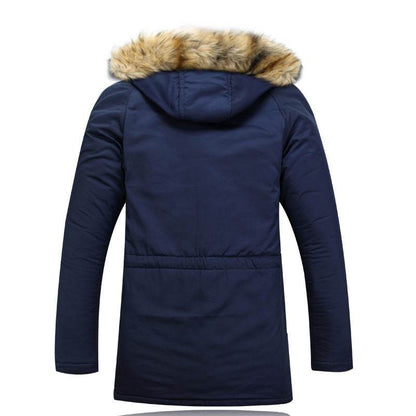 Buycenter Men's Slim Hooded Padded Jacket - Stylish Leather for Winter - Buy Center