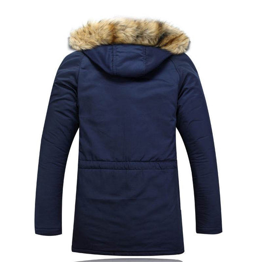 Buycenter Men's Slim Hooded Padded Jacket - Stylish Leather for Winter - Buy Center