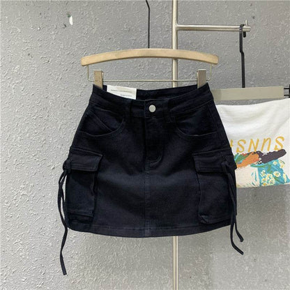 Personalized A-Line Skirt - Three-Dimensional Denim Design in 3 Colors - Buy Center