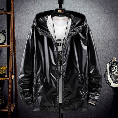 Men's Casual Hooded Jacket - Lightweight Polyester for Spring & Autumn - Buy Center