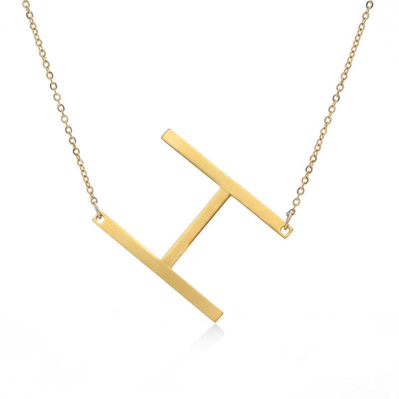 Fabulous Rose Gold Initial Letter Pendant Necklace - Premium K-Gold Design - Buy Center