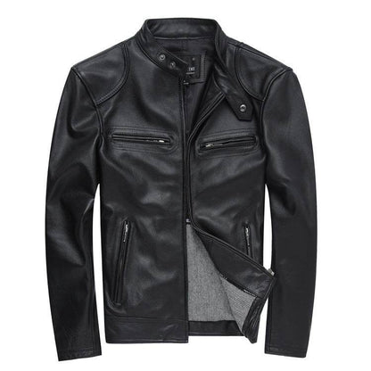 Genuine Leather Casual Jacket - Stylish, Durable, Perfect Fit for Every Occasion - Buy Center