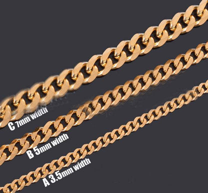Stainless Steel Six-Sided Keel Chain - Adjustable Modern Men's Jewelry - Buy Center