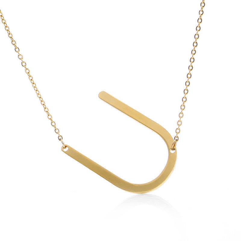 Fabulous Rose Gold Initial Letter Pendant Necklace - Premium K-Gold Design - Buy Center