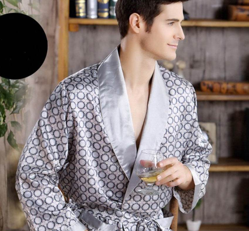 Men's Silk Nightgown - Premium Comfortable Sleepwear for Summer Leisure - Buy Center