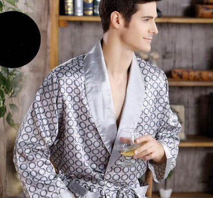 Men's Silk Nightgown - Premium Comfortable Sleepwear for Summer Leisure - Buy Center