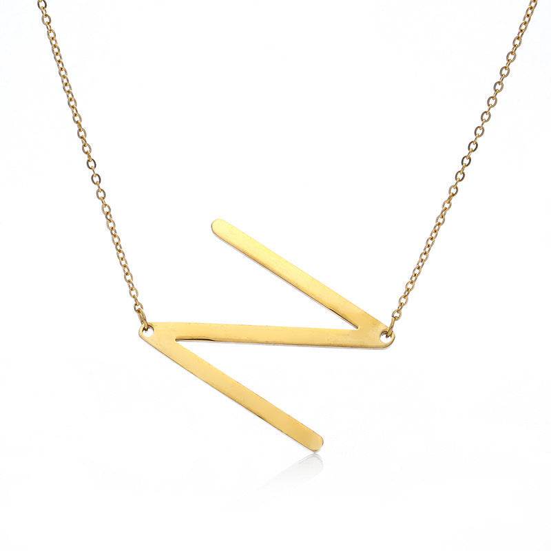 Fabulous Rose Gold Initial Letter Pendant Necklace - Premium K-Gold Design - Buy Center