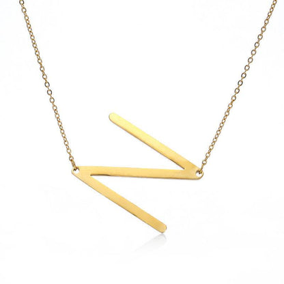 Fabulous Rose Gold Initial Letter Pendant Necklace - Premium K-Gold Design - Buy Center