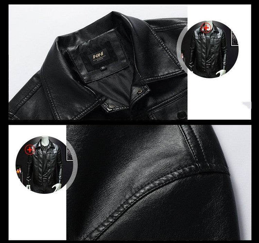Men's Genuine Leather Jacket - Stylish Casual Workwear in Green, Black, Burgundy - Buy Center