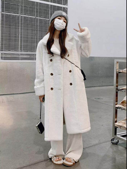 Stylish Long Thickened Artificial Mink Fur Overcoat - Winter Fashion Essential - Buy Center