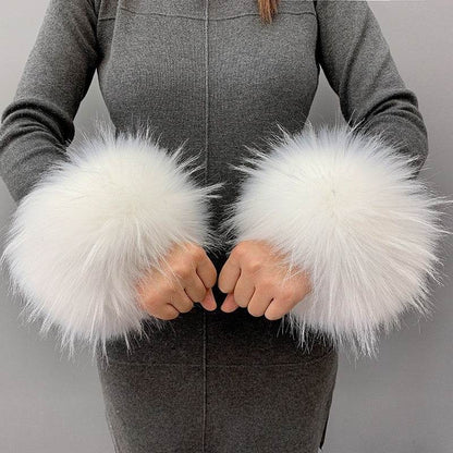 Imitation Rabbit Hair Wristband Cuffs - Cozy & Stylish Winter Accessory - Buy Center