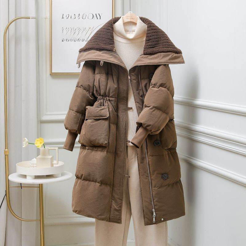 Trendy Women's Large Lapel Padded Jacket - Stylish Cotton Outerwear 2025 - Buy Center
