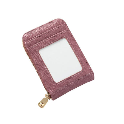 Women's Anti-Degaussing Mini Card Holder - Stylish PU Leather Wallet - Buy Center