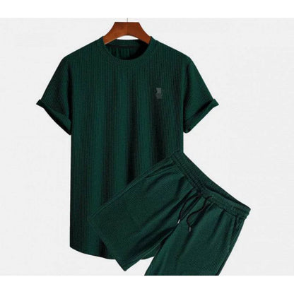 Buycenter Men's Stylish Short Sleeve Sports Suit - Trendy Pajama Set - Buy Center