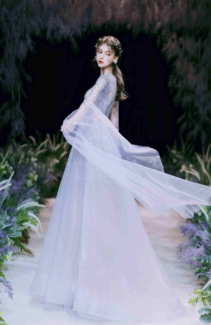 High-End A-Line Evening Dress for Engagement - Elegant U-Neck Style - Buy Center