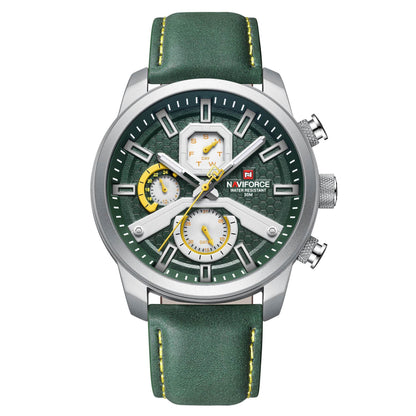 Men's Luminous Waterproof Watch - Stylish Leather Band, Large Dial - Buy Center