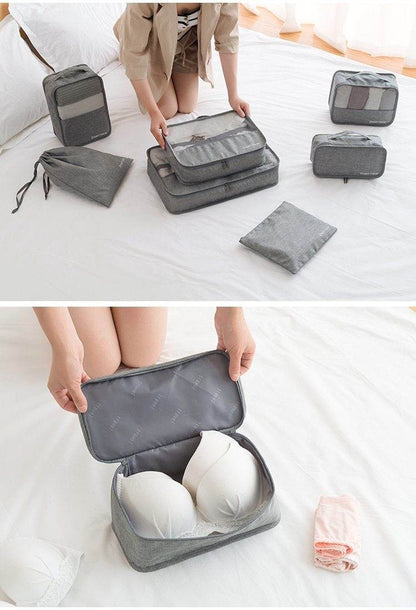Stylish Waterproof Travel Tote Bag Set of 7 - Perfect for Modern Travelers - Buy Center