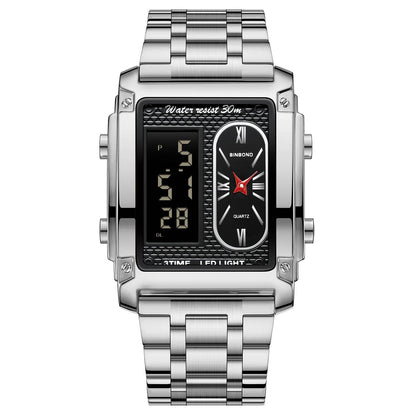 Men's Creative Steel Belt Digital Watch - Waterproof & Multi-Functional Style - Buy Center