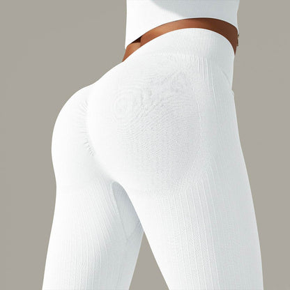 High Waist Yoga Pants - Stylish Striped Fitness Wear for All Activities - Buy Center