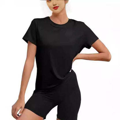 European & American Casual T-Shirt for Ladies - Stylish Round Neck Fit - Buy Center