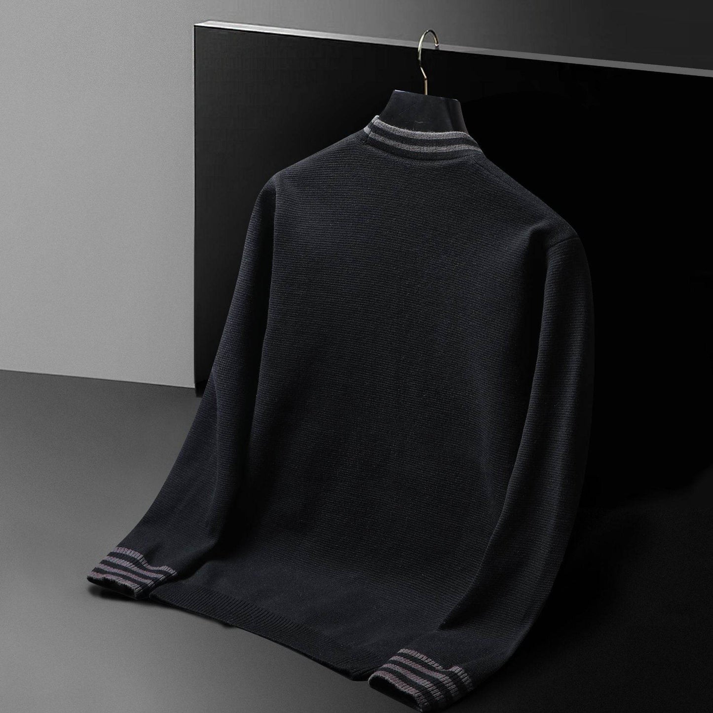 Men's Korean Style Slim Fit Cardigan - Trendy Long Sleeve Knitwear - Buy Center
