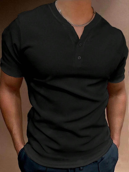 Summer V-Collar Short Sleeve Coat - Stylish Casual Wear for Men - Buy Center