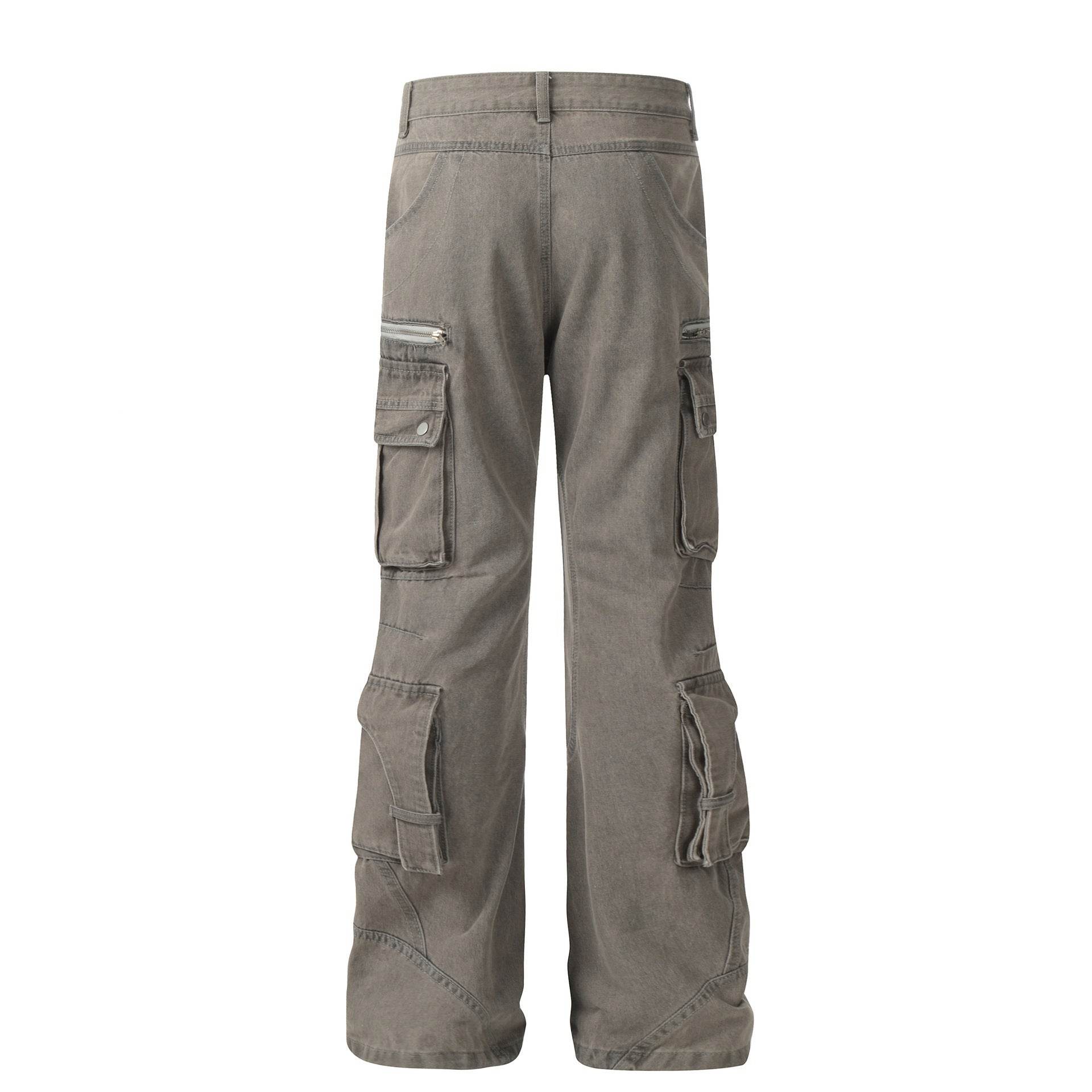 Trendy Multi-Pocket Cotton Overalls for Teens - Casual Solid Color Style - Buy Center